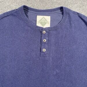 Beaver Canoe by Omer Stringer Mens 2XL Henley Short Sleeve Shirt Heavyweight